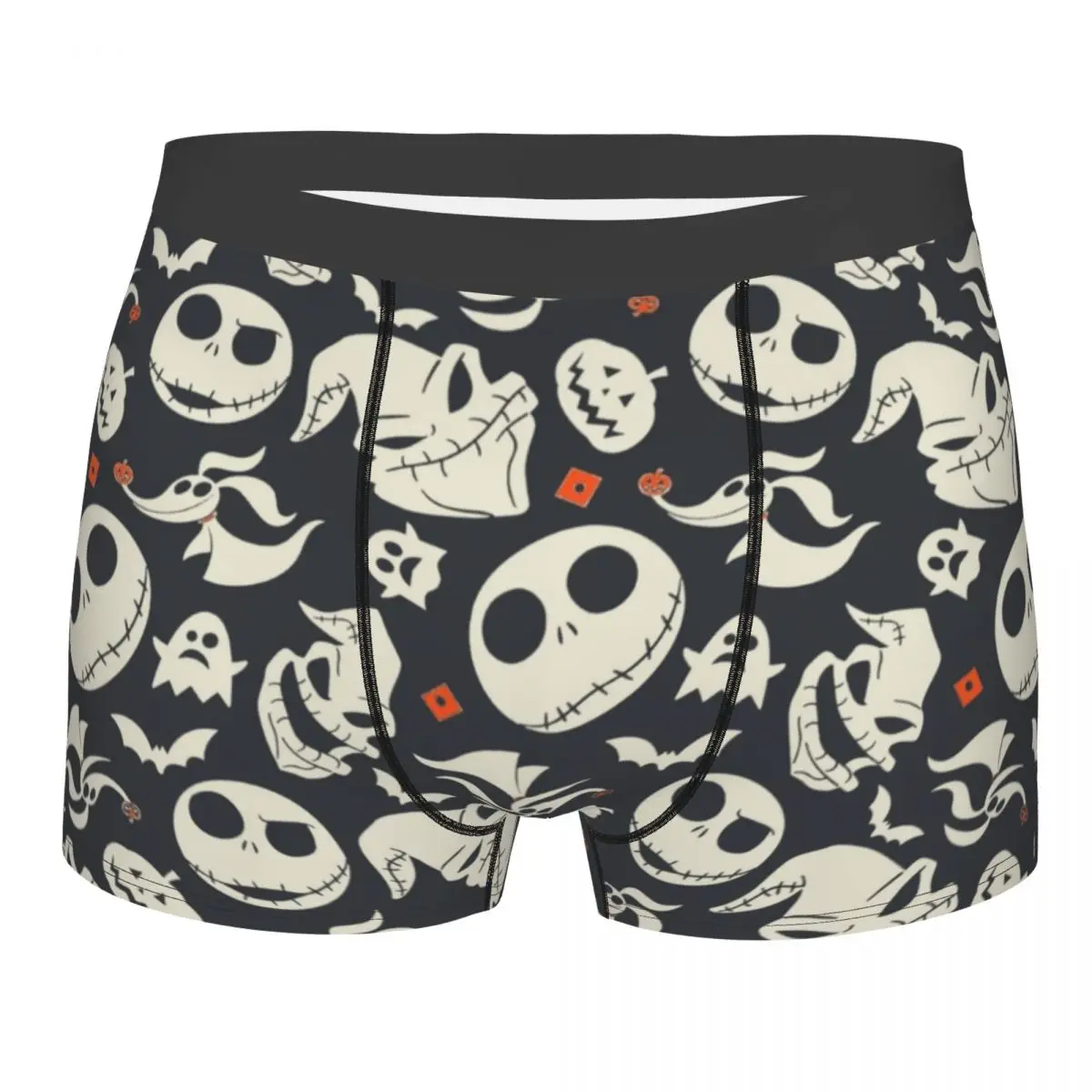 Male Cool Jack Skellington Underwear The Nightmare Before Christmas Boxer Briefs Stretch Shorts Panties Underpants