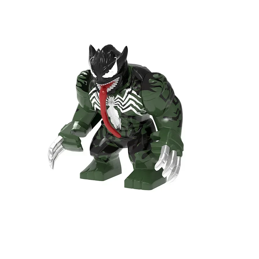 Marvel Super Hero Building Block Toy para crianças, Mini Action Doll, Green Giant Model, Assembly Building Block Toy, Presente de Natal