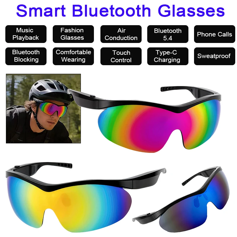 Smart Bluetooth Glasses Multi-functional Polarized Sunglasses AI Smart Translation Glasses Cycling Running Mountain Climbing