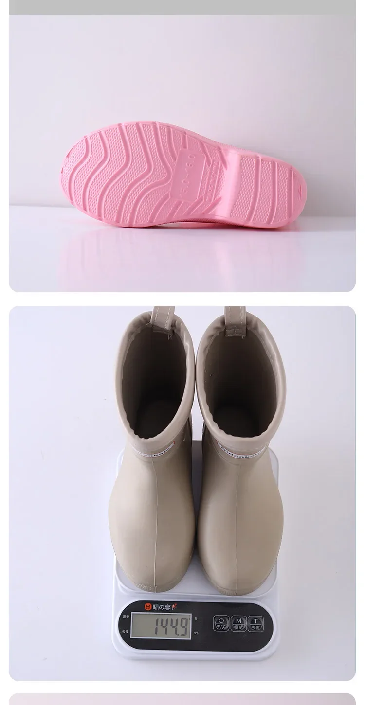 Neue Four Seasons Kinder Leichte Outdoor Rutschfeste Regenstiefel Wasserdichte Weichsohlige Schuhe für Jungen und Mädchen Kinder Schule Gummischuhe – Detail 5