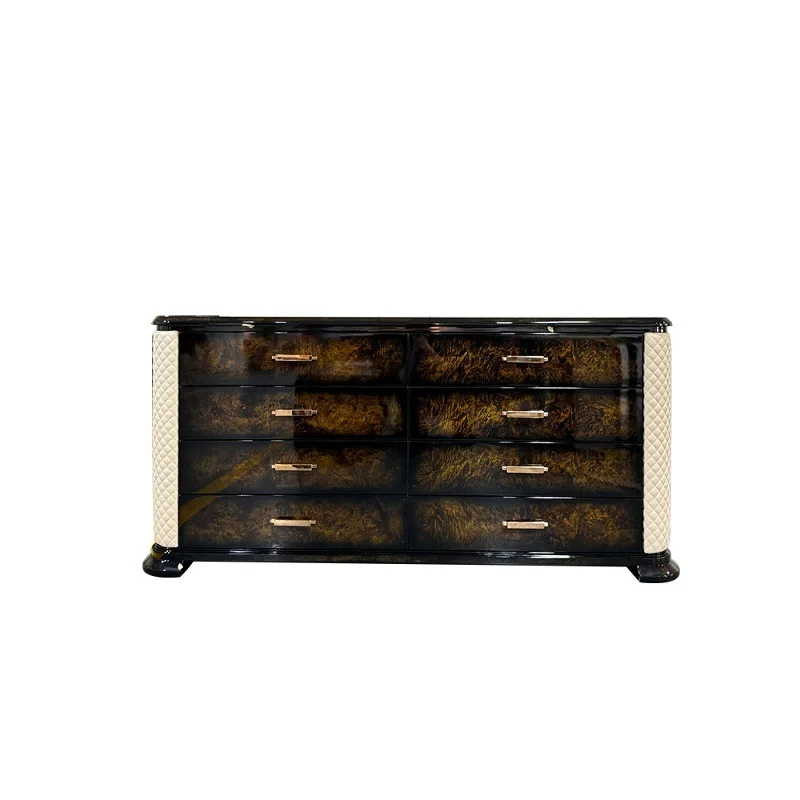 Side cabinet piano paint solid wood storage cabinet