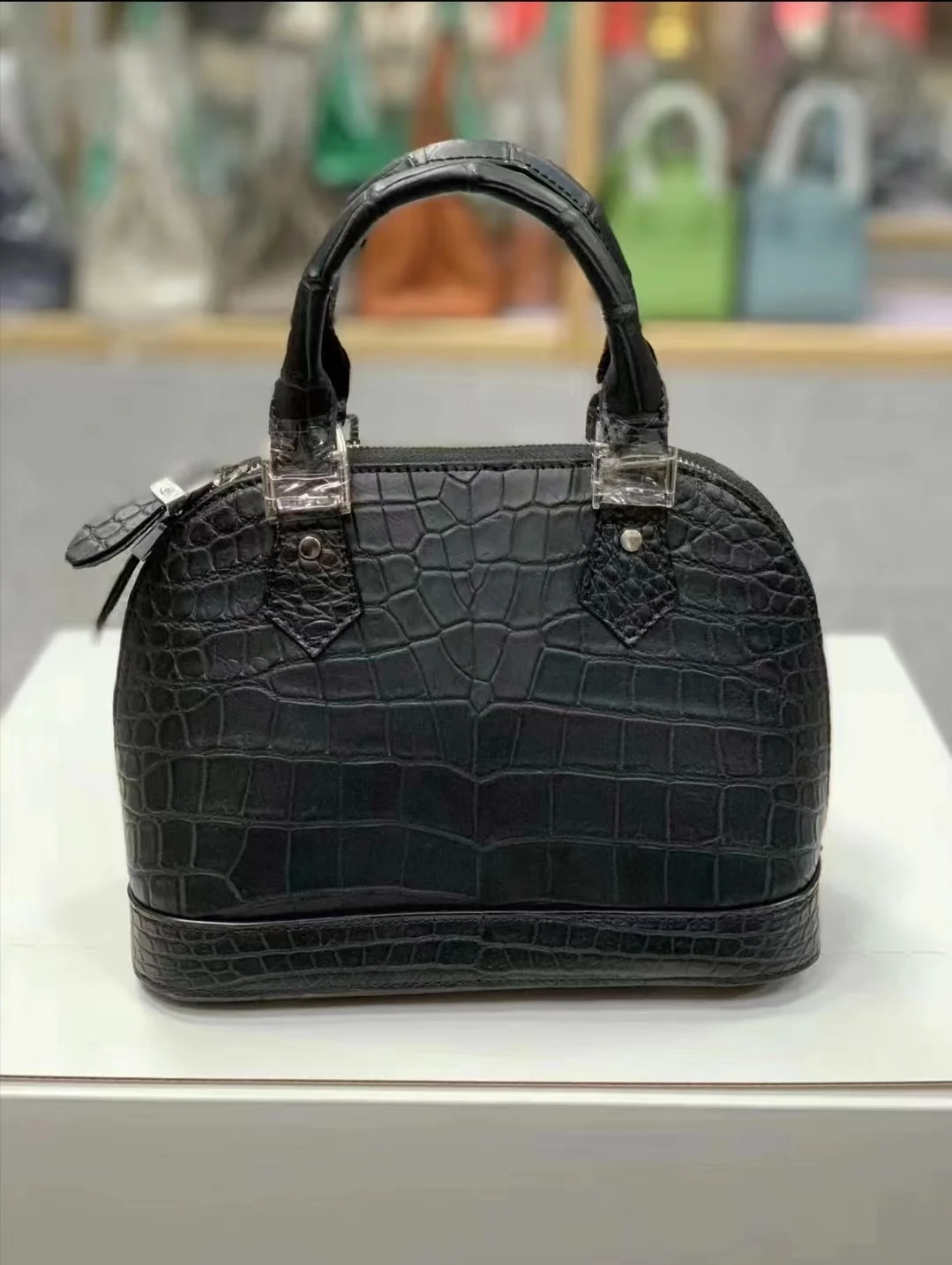 2023 New Luxury Crocodile Skin Lady\'s Handbag Fashion Genuine Leather Women Bag Large Capacity Shell Bag 45