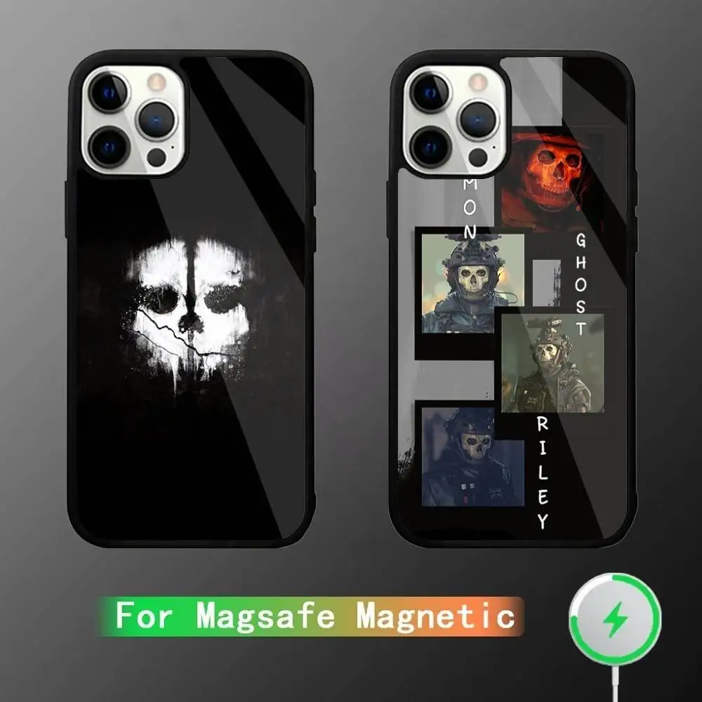 

C-COD Call Of D-Duty Ghost Phone Case For iPhone 16,15,14,13,12,11,Pro,Max,Plus,Mini,SE New Magsafe Magnetic Wireless Charging