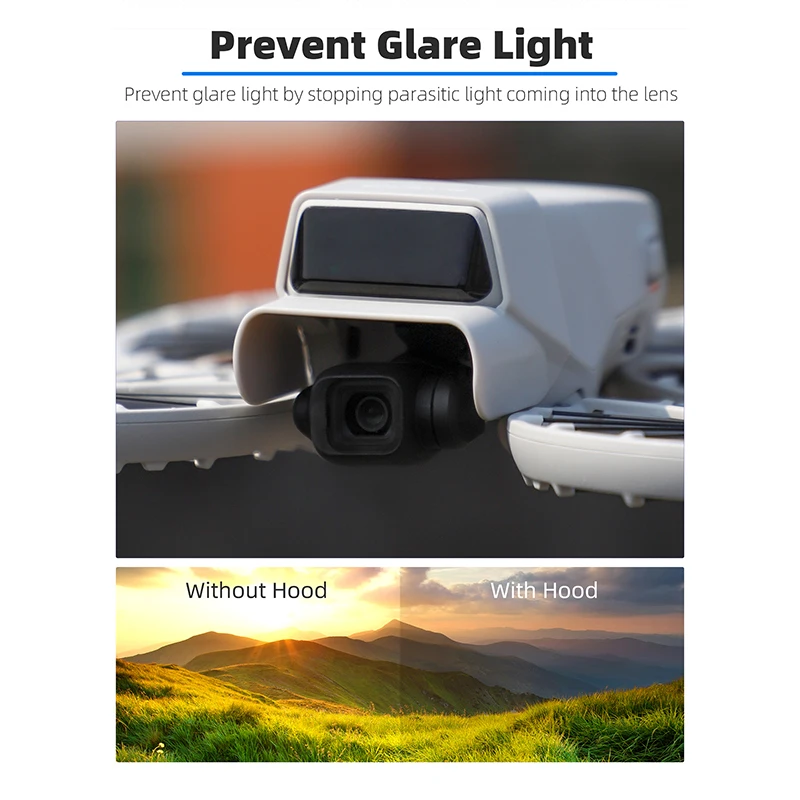 Lens Sunhood For DJI Flip Prevent Glare Light Quick Release SunShade Gimbal Protective Lens Hood For DJI Flip Drone Accessories