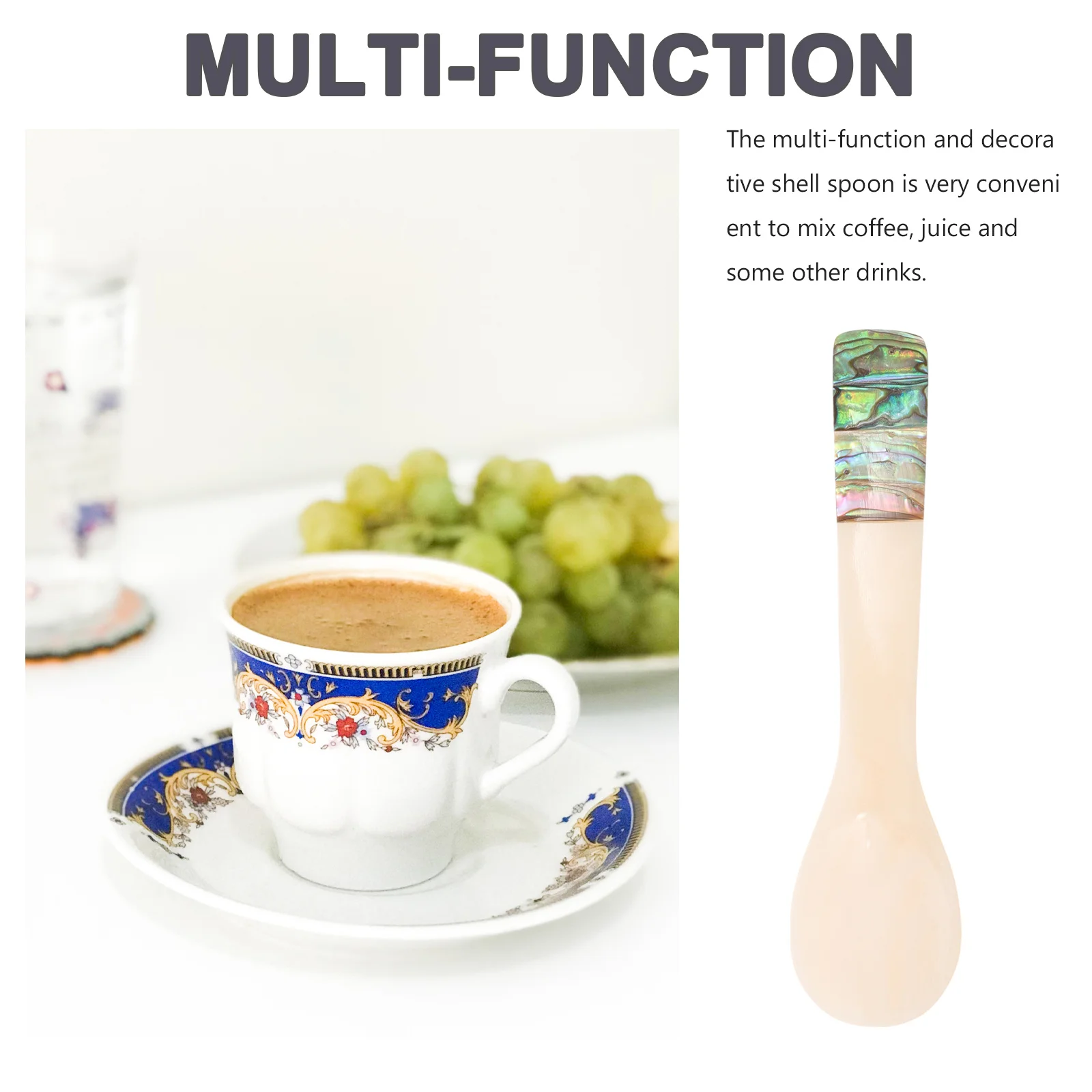 

Adorable Shell Coffee Stirring Exquisite Dessert Kitchen Essentials Household Soup Restaurant Wear-Resistant Cake Appetizer