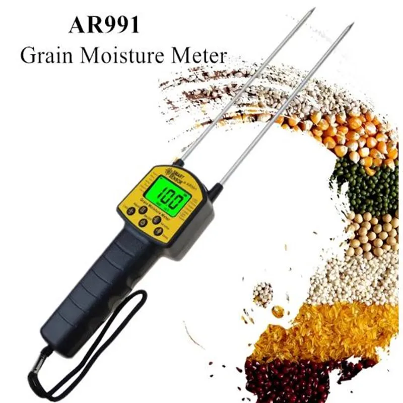 Imagem -02 - Medidor de Umidade Digital para Cereais Sensor Inteligente Uso em Milho Trigo Arroz Grãos Trigo Farinha Semente de Tamboril Ar991