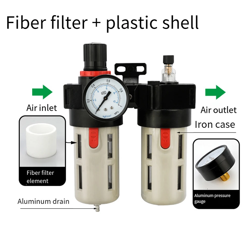 

Industrial Air Treatment 148 X 65 X 250mm Air Source Processor Maximum Pressure 0.99MPa Workshop Equipment Setup
