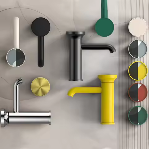 Waterfall Basin Faucet Bathroom Green Faucet Brass Single Handle Lavatory Cold Hot Water Mixer Modern Deck Mounted For Kitchen