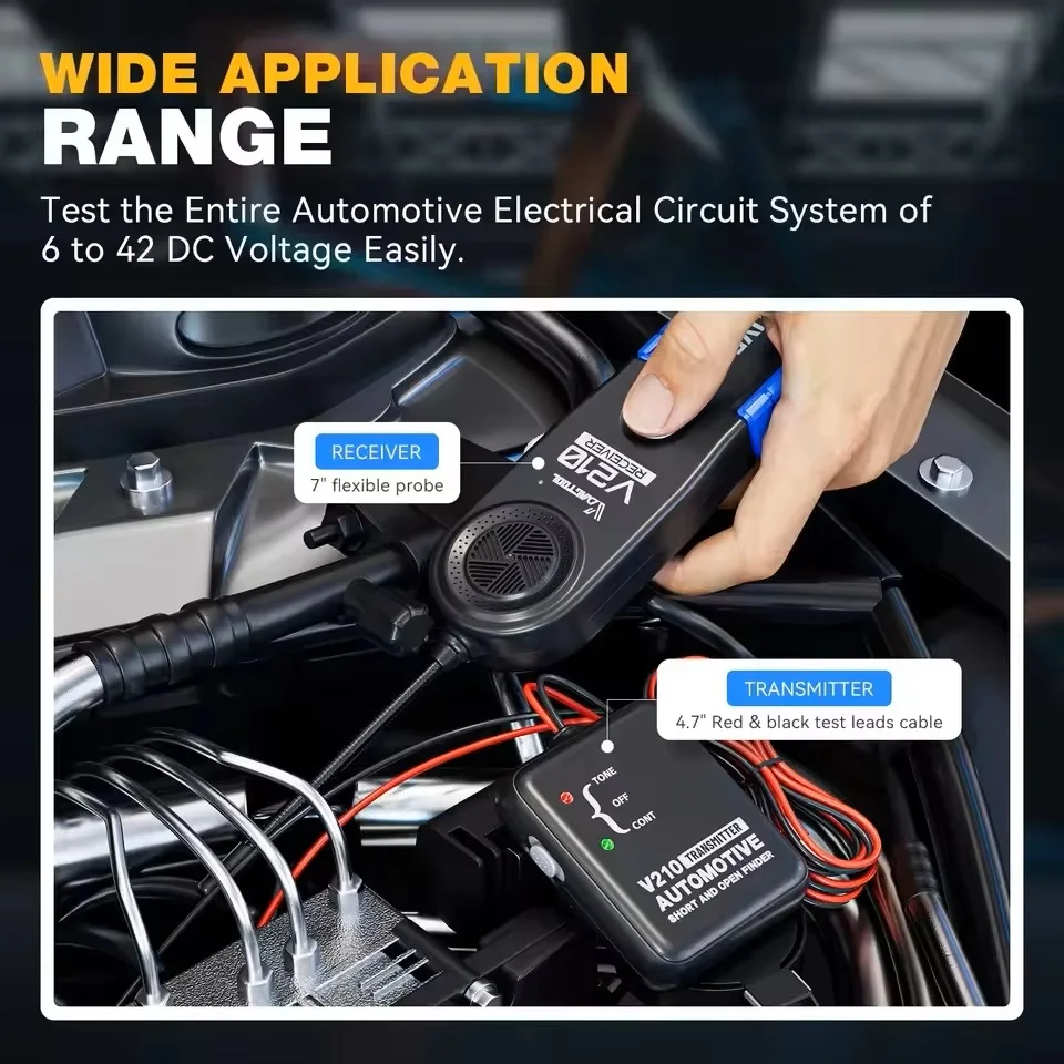 VDIAGTOOL V210 Short Open Finder Tool Automotive Circuit Tester 6-42V Wire Tracer Test Electrical Circuit System