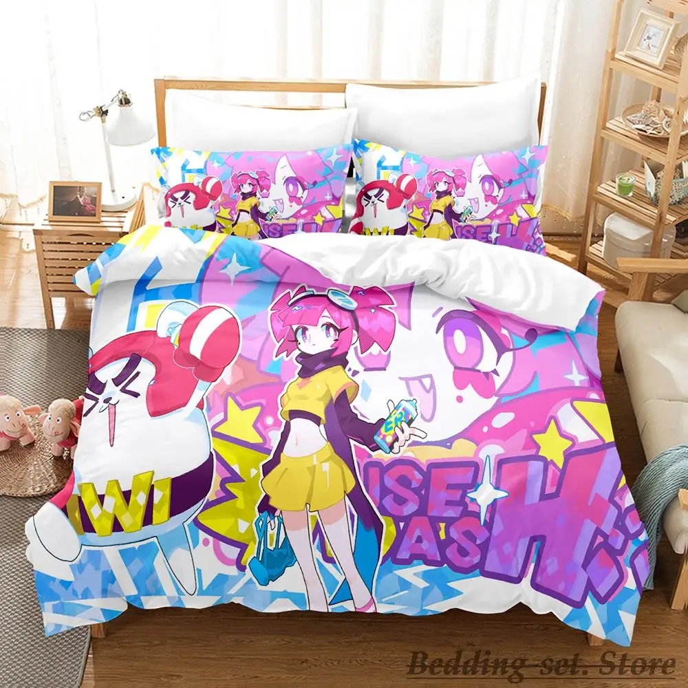 

2023 Muse Dash Bedding Set Single Twin Full Queen King Size Bed Set Adult Kid Bedroom Duvetcover Sets Anime parure de lit Bed