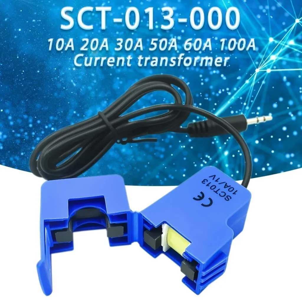 1PCS SCT-013-000 10A 20A 30A 50A 60A 100A Non-invasive Split Core Current Transformer AC current sensor