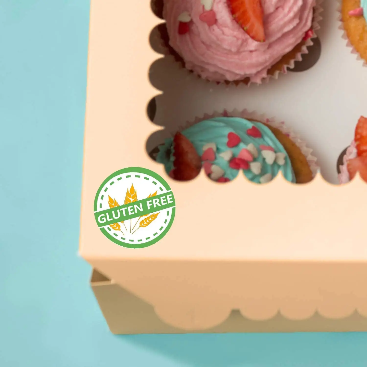 Gluten Free Stickers Gluten Allergic Labels, 1.5 Gluten Contains Warning Allergies Food Rotation Stickers for Food