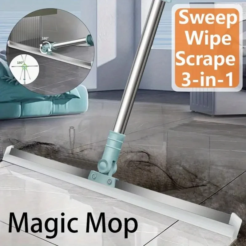 Bathroom Wiper Toilet Magic Broom Sweeping Silicone Artifact Ground Scraping Window Floor Mirrors Cleaner Household Mop