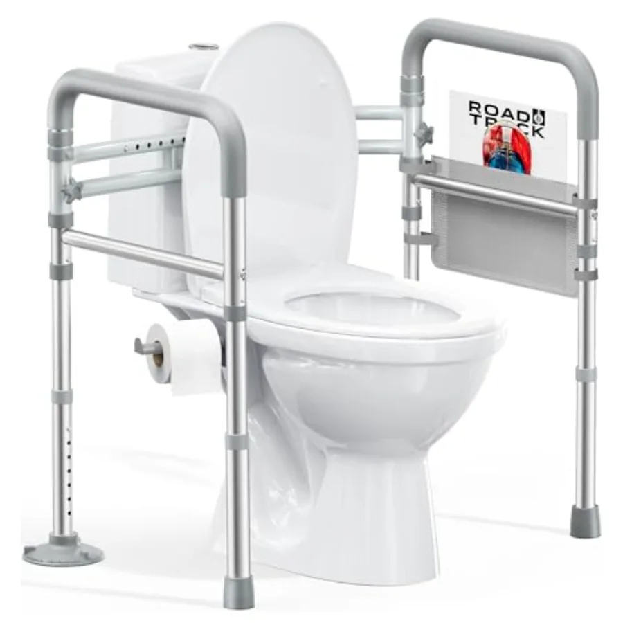 

Toilet Safety Rails for Seniors Adjustable Height Width 350lb Toilet Handles for Elderly and Disabled Foldable Toilet Safety Fr