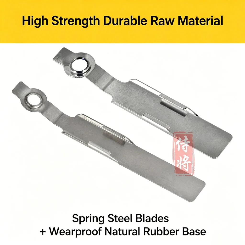 Air Tool Replacement Accessories, Reciprocating File Repair Parts, Rubber Base/Clamp/Metal Blades for Air Scraper Polish Grinder
