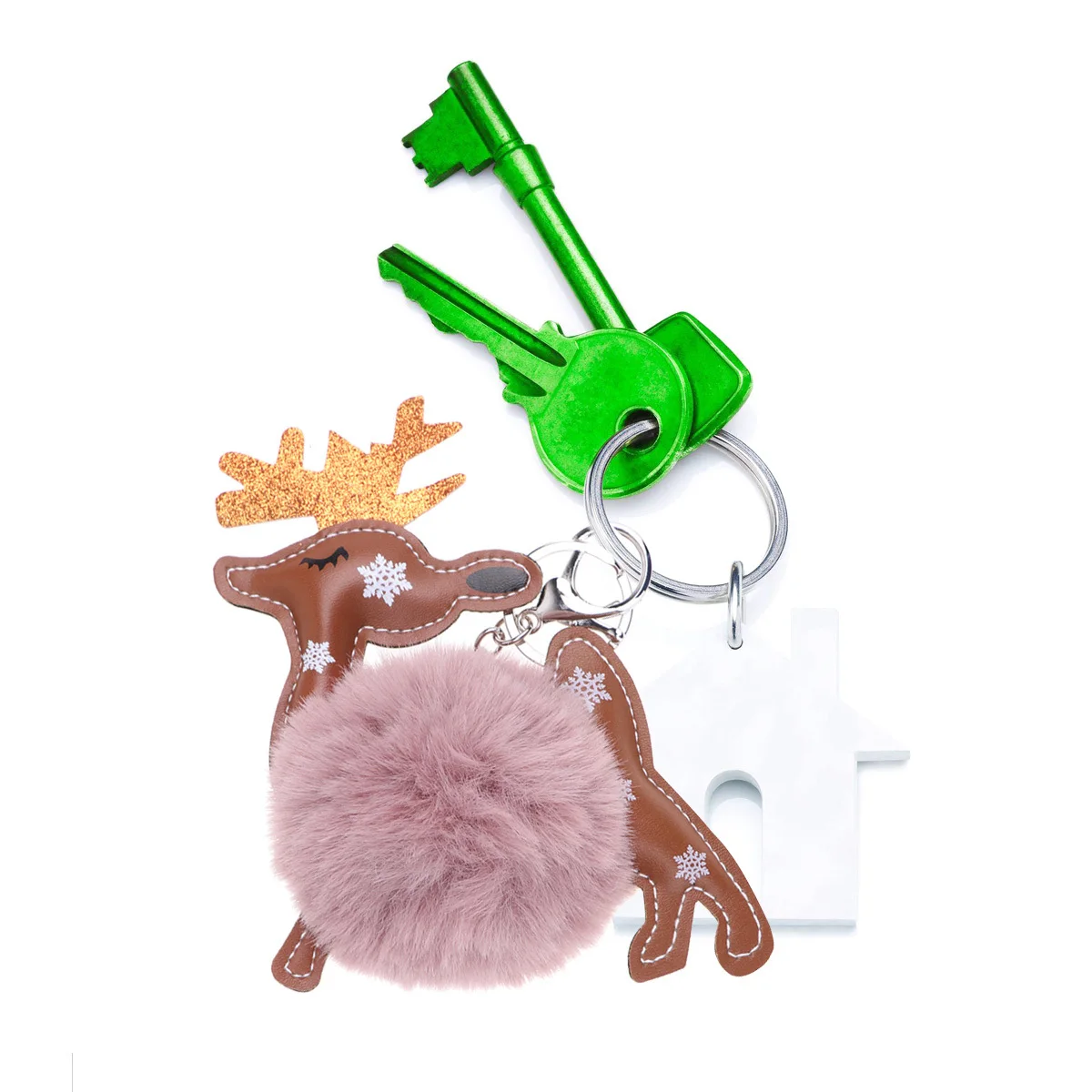 

Elk Keychain Lovely Design Handbag Hanging Pendant Stylish Key Ring Creative Gift for Car Phone