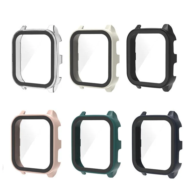 Hard Edge Shell Screen Glass Protector Film Frame Case dla Garmin Venu SQ 2 Smart Watch Protective Cover SQ2 Music Accessories