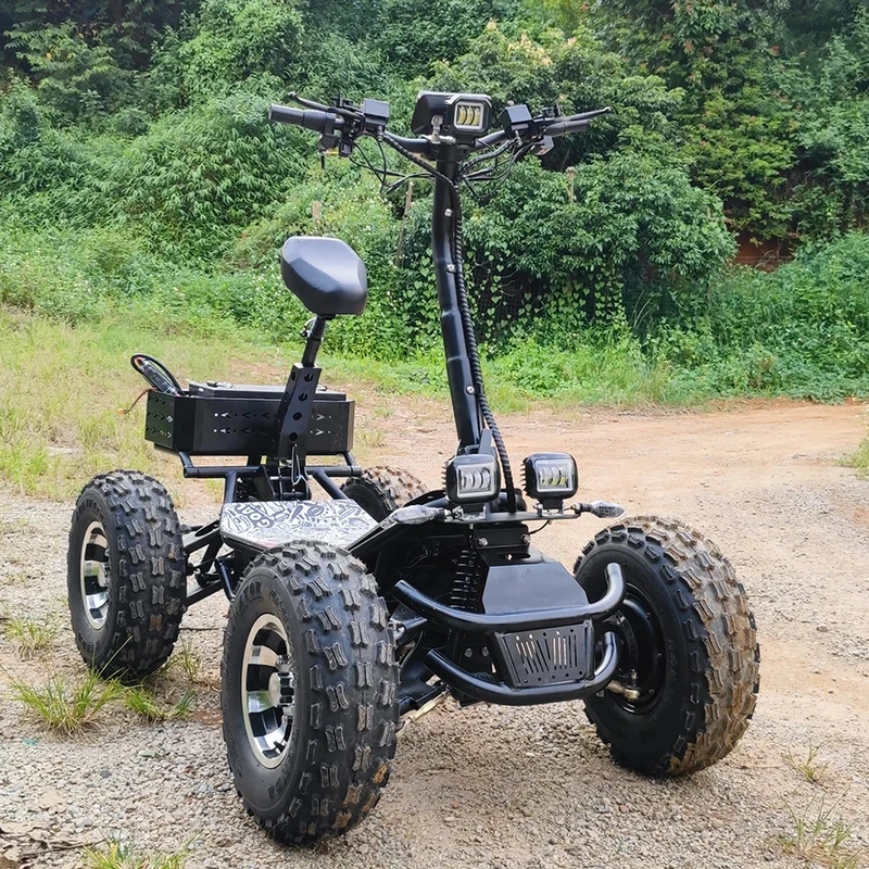 Travel Electric 60V 60Ah 21 Inch 10000W 4 Folding Adult Vehicle Quad Wheel Scooter 4X4 All Terrain