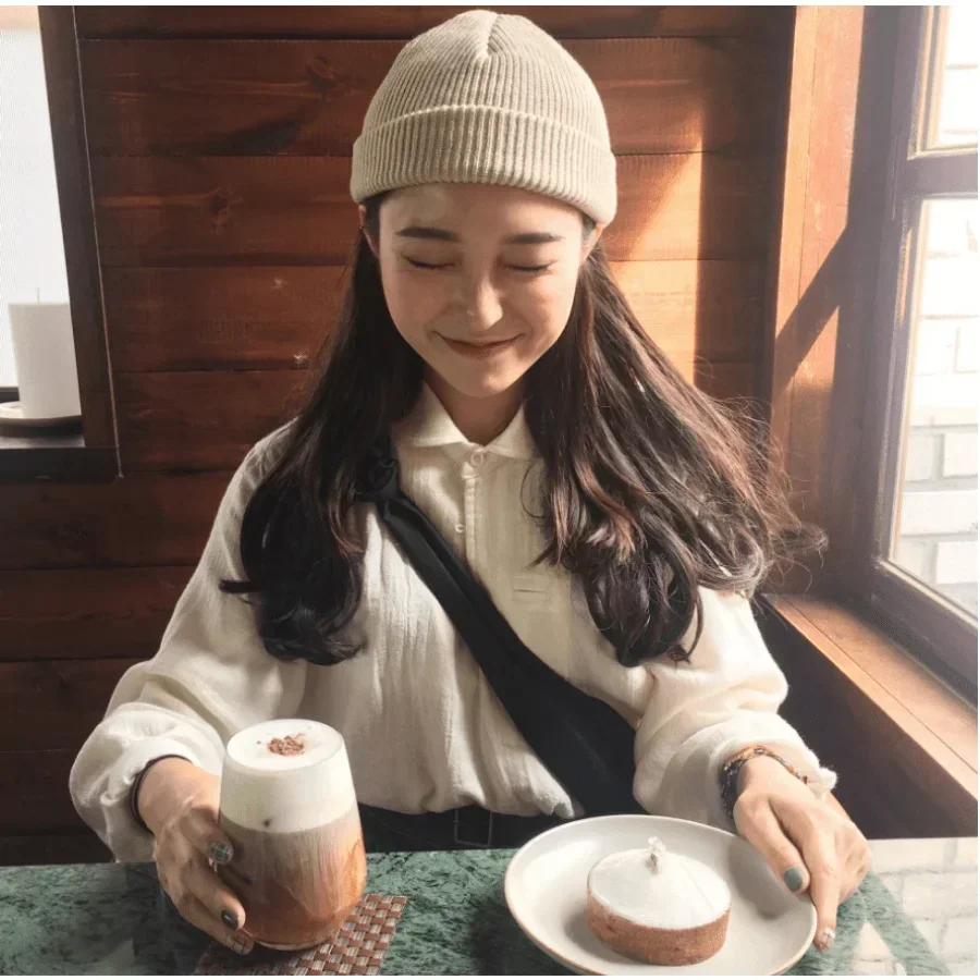 

Cozy Fleece Lined Winter Beanie for Women Girls Thermal Knitted Bonnet Solid Color Cute Hat Cold Weather Outdoor Essential