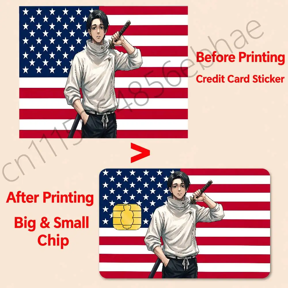 FOR Levi Ackerman Credit Skin Cover Card Stickers Film Bus Pass Front Decoration Bank Debit Waterproof