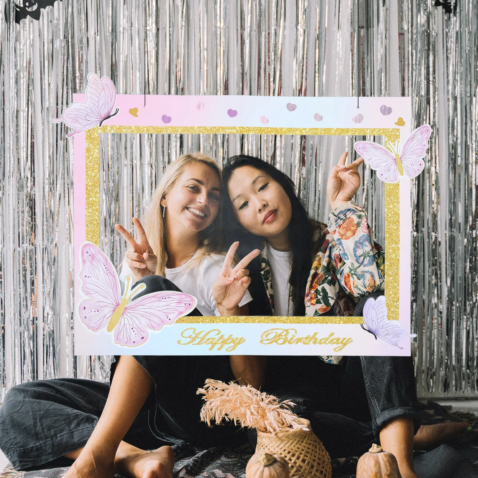 

Butterfly Photo Frame 1Pc Birthday Props Reusable Creative Booth Picture Frame Decor Wedding Graduation Events
