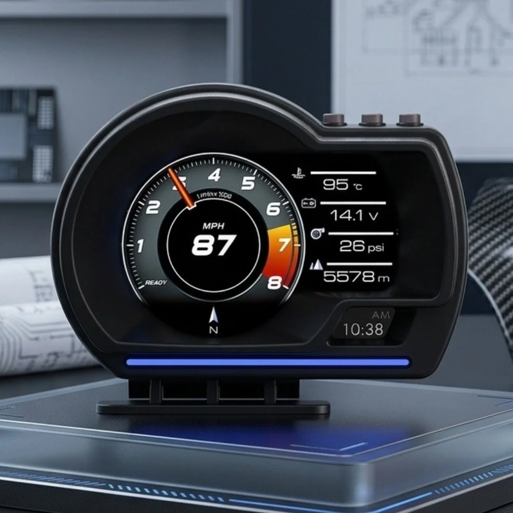 1 Piece P6 Car Head Up Display Dual System HUD Speedometer For Smart Digital Dashboard Vehicle Accessories