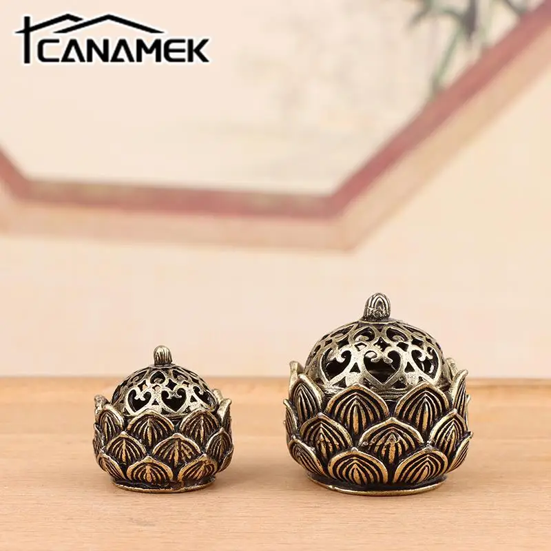 1pc Buddhist Utensils Incense Burner Lotus Incense Censer Archaic Sandalwood House Furnishings Home Office Decoration