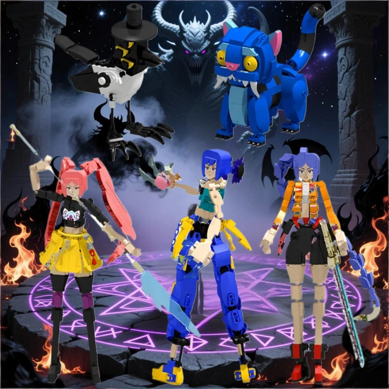 

K-pop Demon Hunters Lion Crow Rumi Sussie Demonic Sroka Коллекционная фигурка Строительные блоки Милая модель Детские игрушки Подарки Navidad