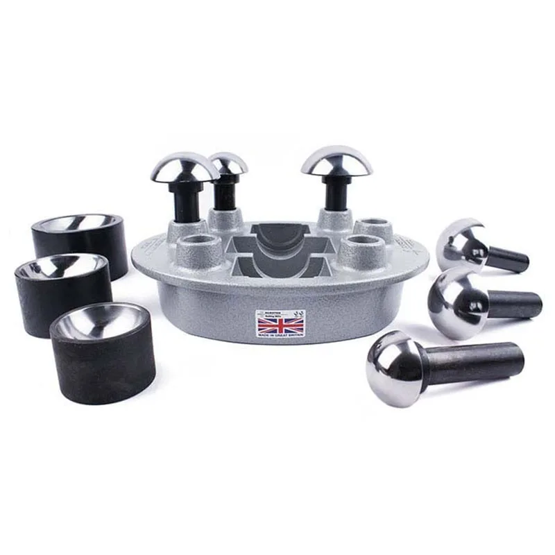 Professional Durston Doming Punch & Die Set (6 Sizes: 50-85mm) Hardened & Polished Doming Block Metal Forming Tools with Tray