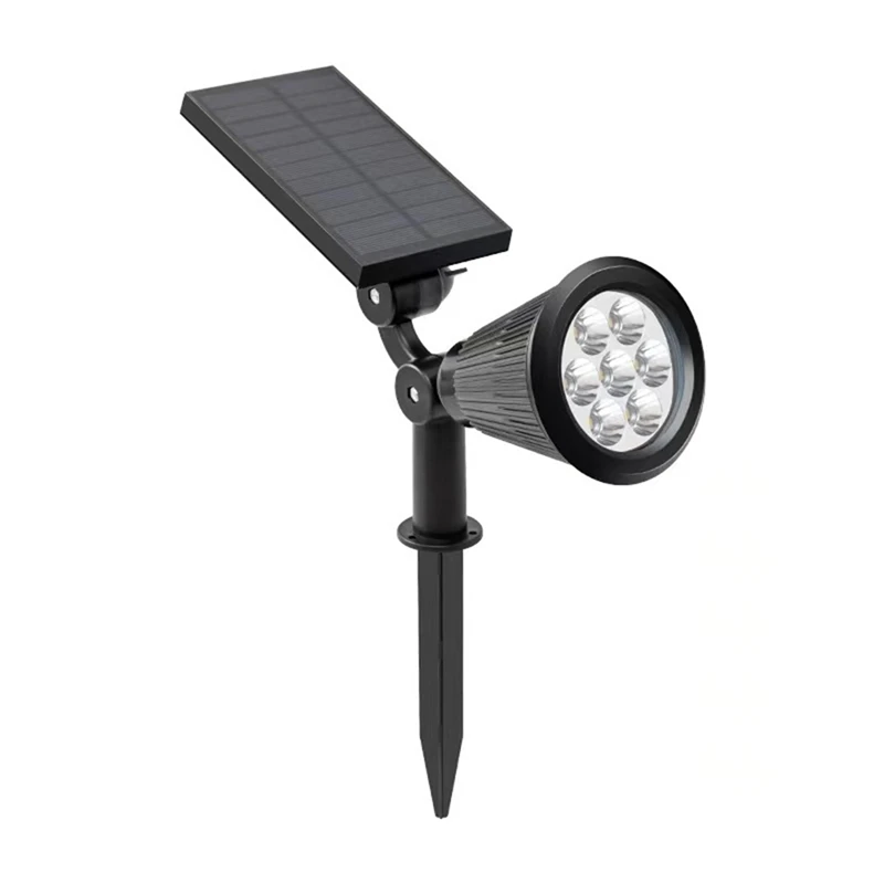 

7LED Solar Ground Plug Light Outdoor IP65 Waterproof Spotlight Adjustable Brightness Garden Decorative Spotlight