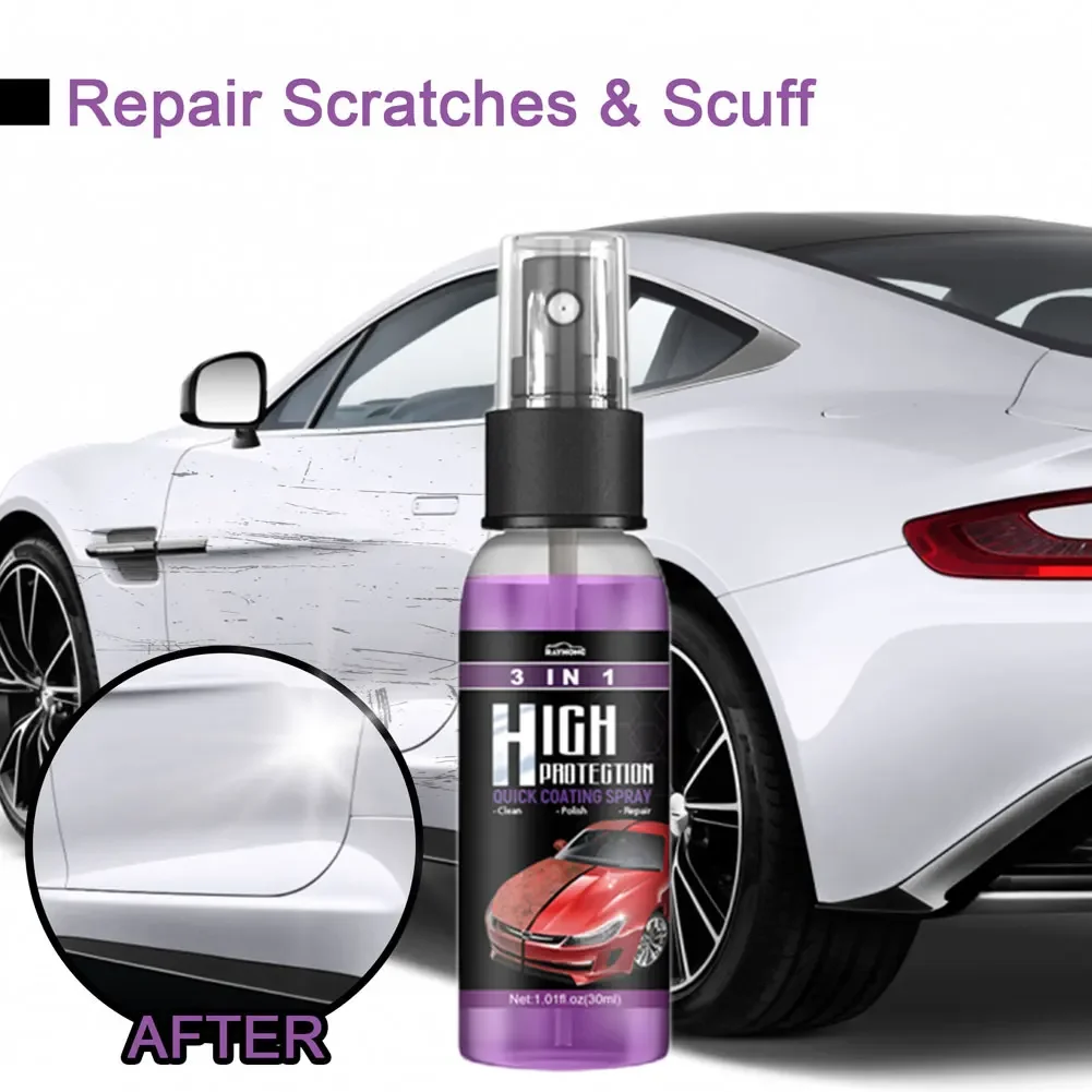 

3 In 1 Car Ceramic Coating Spray 100ml Auto Nano Ceramic Coating Polishing Spraying Wax High Protection Car Paint Scratch Repair
