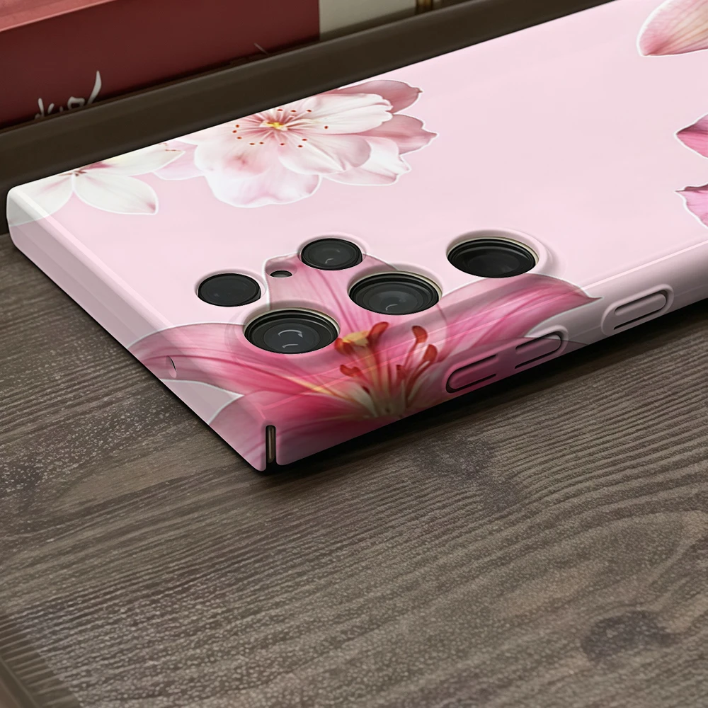 123 حافظة لهاتف سامسونج جالاكسي S25 S24 S23 S22 Ultra Plus A35 A55 A15 لامعة HD غطاء صلب فيلم شل