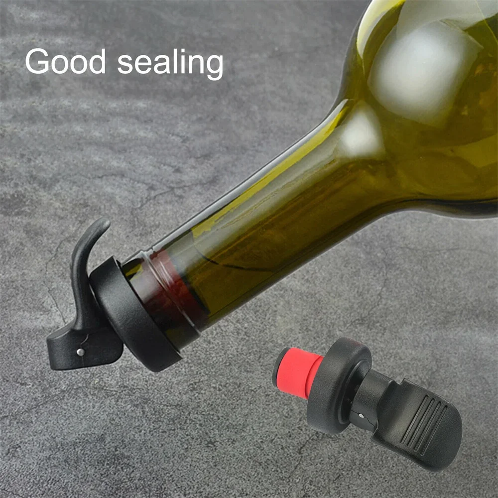 5pcs Wine Stopper Plastic Bar Hand Press Bottle Sealing Stop Cap Beers Soda Bottles Stoppers Cork Plug Seal Lids Bar Tools Gifts