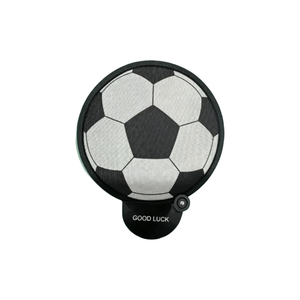 Novelty Football Pattern Foldable Hand Fan Lightweight Pocket Size Mini Handheld Fan Summer Round Fan Daily Use