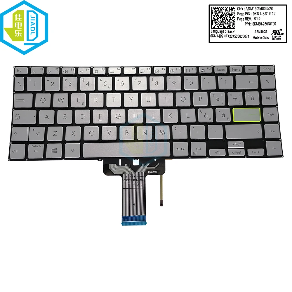 TP420 UK GB Italy Backlight Keyboard For ASUS VivoBook TM420 TP420UA TP420IA TM420IA Euro Italian Replacement Keyboards 260NIT00