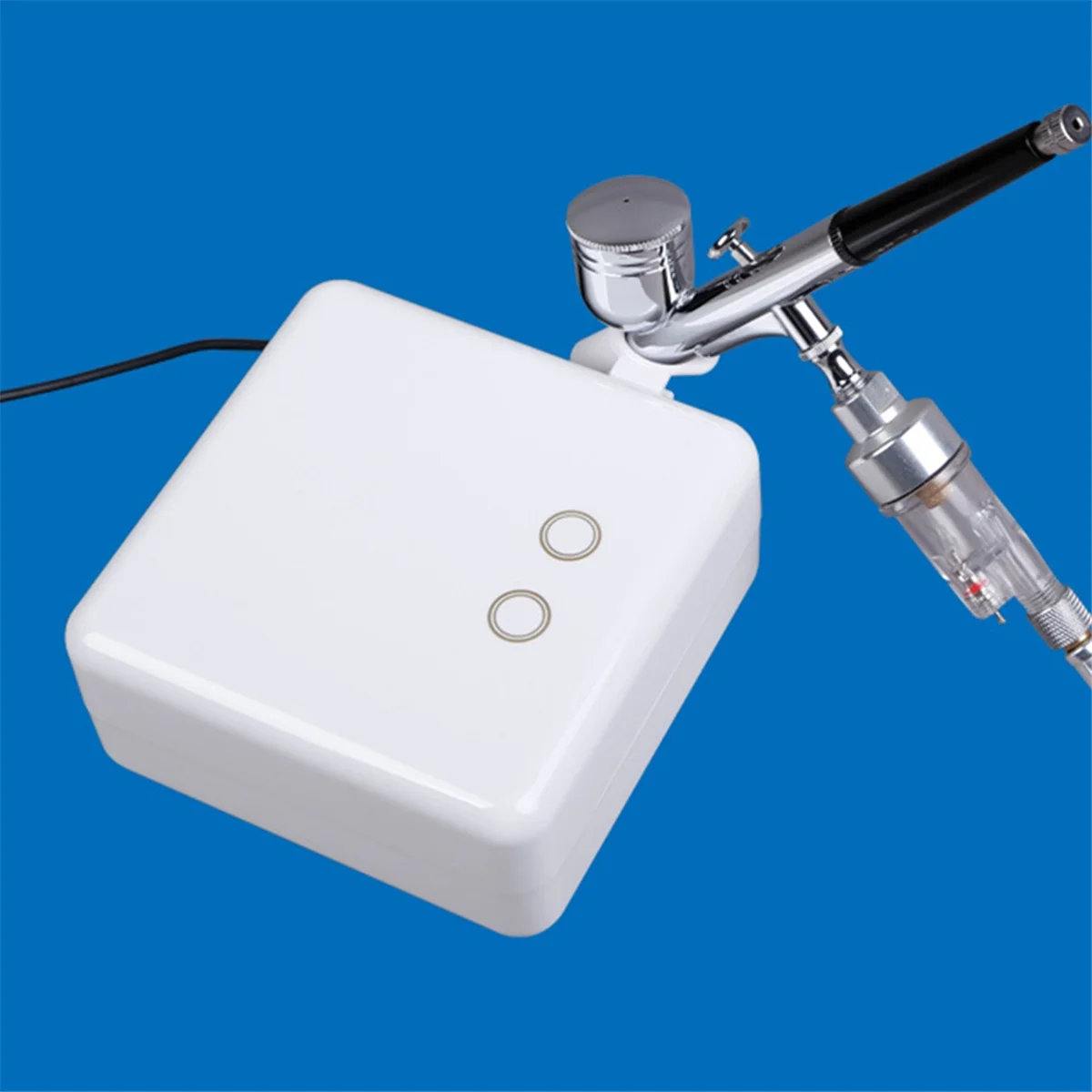 Mini bomba de aerógrafo N18R, juego de aerógrafo de tatuaje de maquillaje de uñas, herramienta de pintura de coche de pastel modelo enchufe blanco de la UE