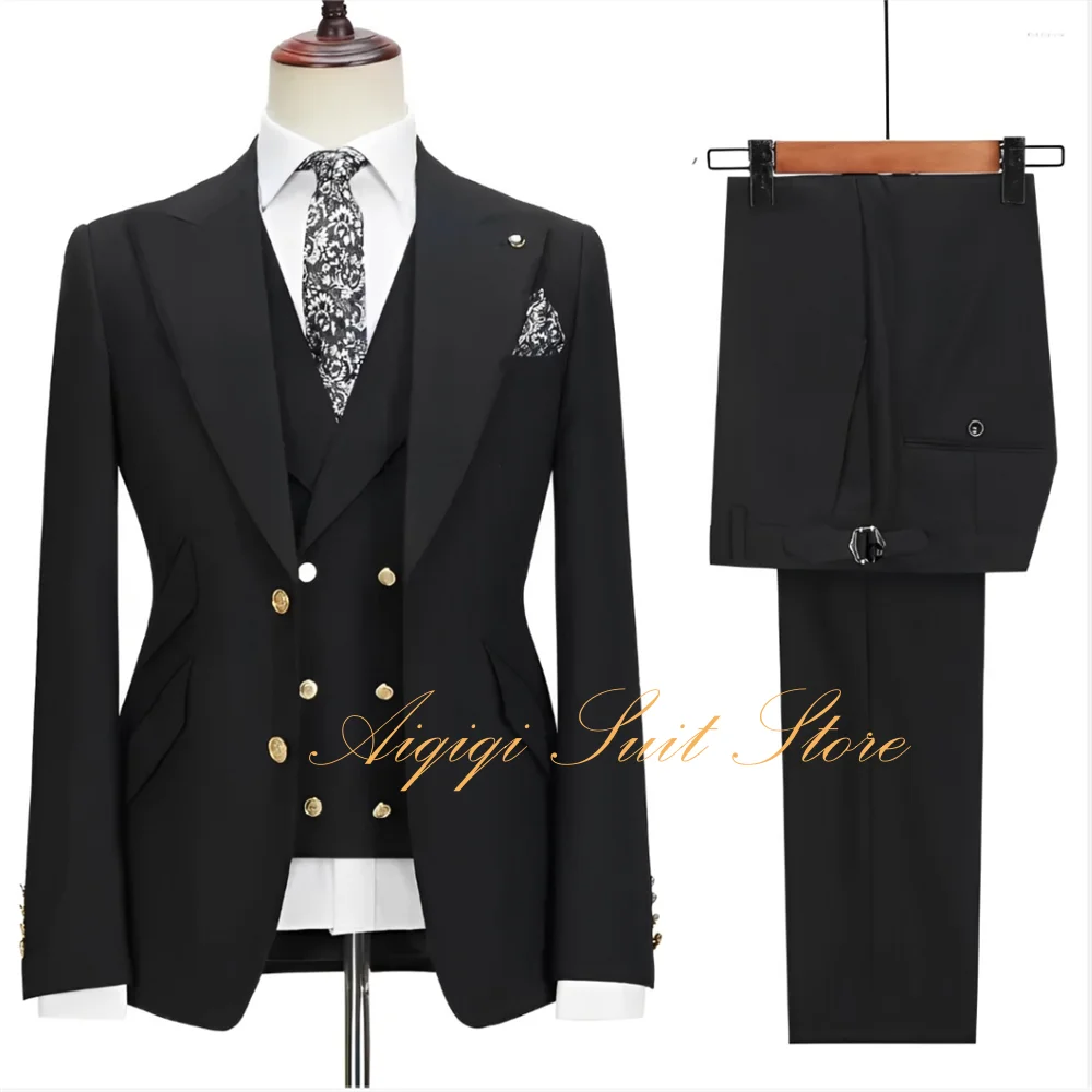 

Formal Men's Suit Elegant Wedding Tuxedo Groom's 3 Pieces Suit Classic Jacket Pants Vest Men Suits