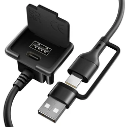 50CM External USB 3.0 Type-c Charging Port Interface Adapter Data extension  Cable for Backpack Laptop Bag Schoolbag