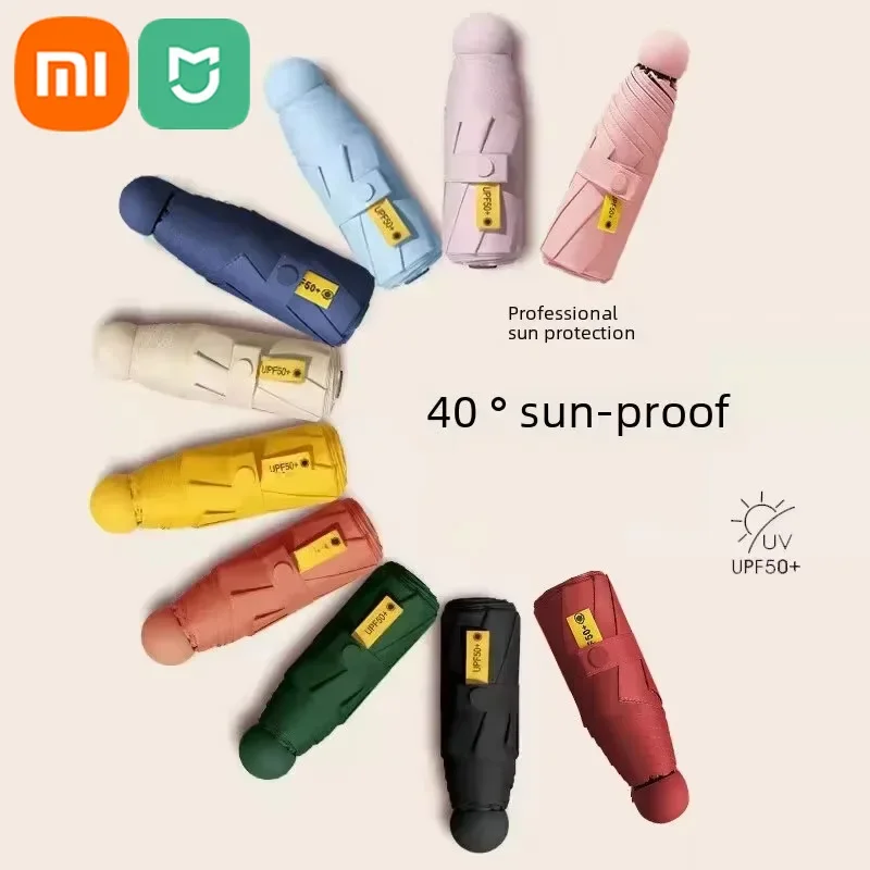 

XIAOMI MIJIA 5-кратный мини-ультралегкий портативный солнцезащитный козырек, солнцезащитный крем, защита от ультрафиолета, зонт от дождя, женский компактный дорожный зонт