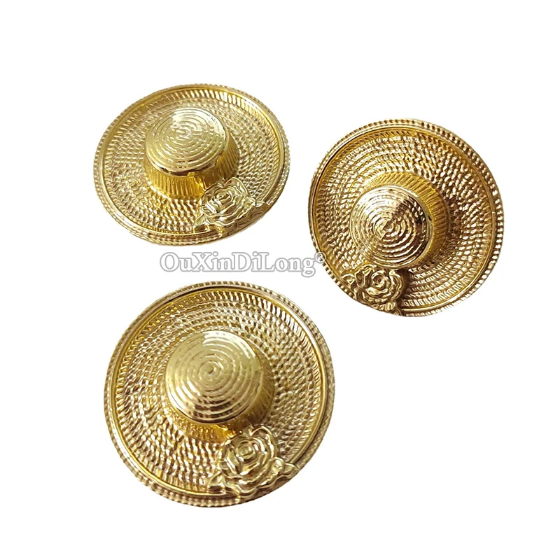 Brand New 8PCS Solid Brass Straw Hat Furniture Pulls Handles Drawer Knobs Cupboard Wardrobe Closet Dresser Cabinet Door Pulls