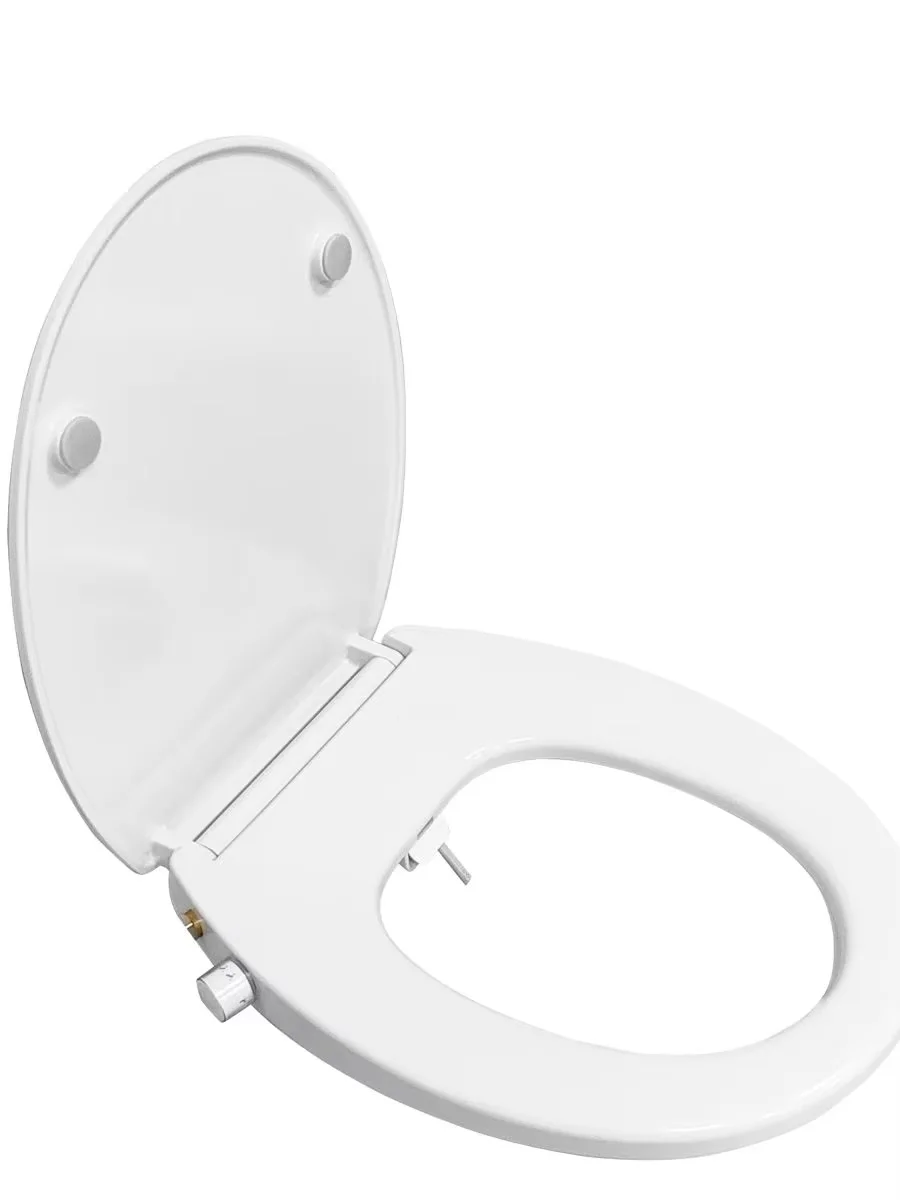Samodra runde, nicht-elektrische Bidet-Toilettensitze, weiß (nur für europäische Toiletten geeignet)