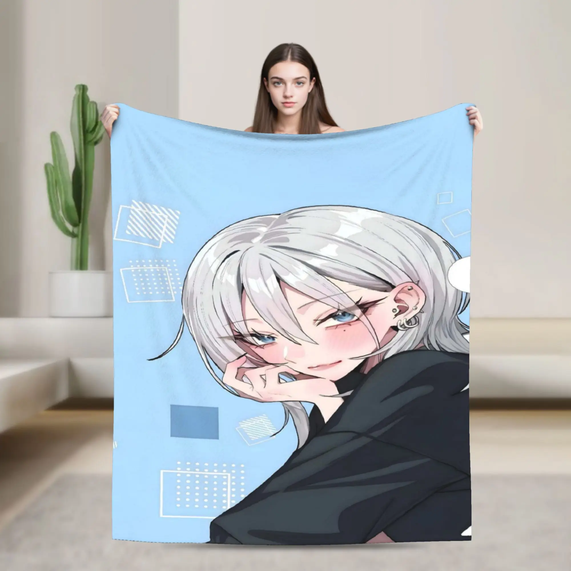 Haimiya Senpai Wa Kowakute Kawaii Manga Blanket Winter  Comfortable Throw Blanket For Adults Chair Sofa Bedspread Bed Cover