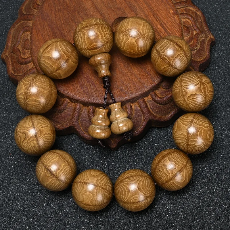 

20mm Old Material Six Paths Wood Bracelet: Dragon Beard Vine Dragon Subduing Wood 108 Mala Beads, Unisex Gift
