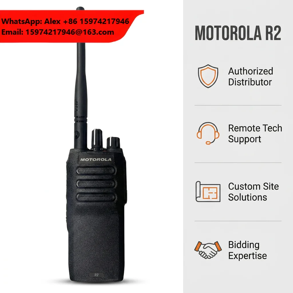 Original Motorola R2 MOTOTRBO DMR Digital Walkie Talkie IP55 Rugged 5W Long Range Professional Two Way Radio 64CH