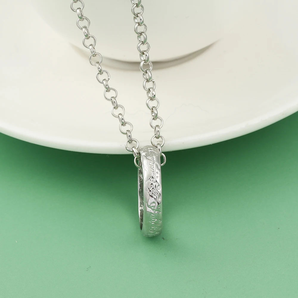 Herr der Ringe Cosplay-Kostüm Ring-Halsketten-Set Modischer Einfacher Stil Anhänger-Accessoire Geschenk für Themenpartys – Detail 5