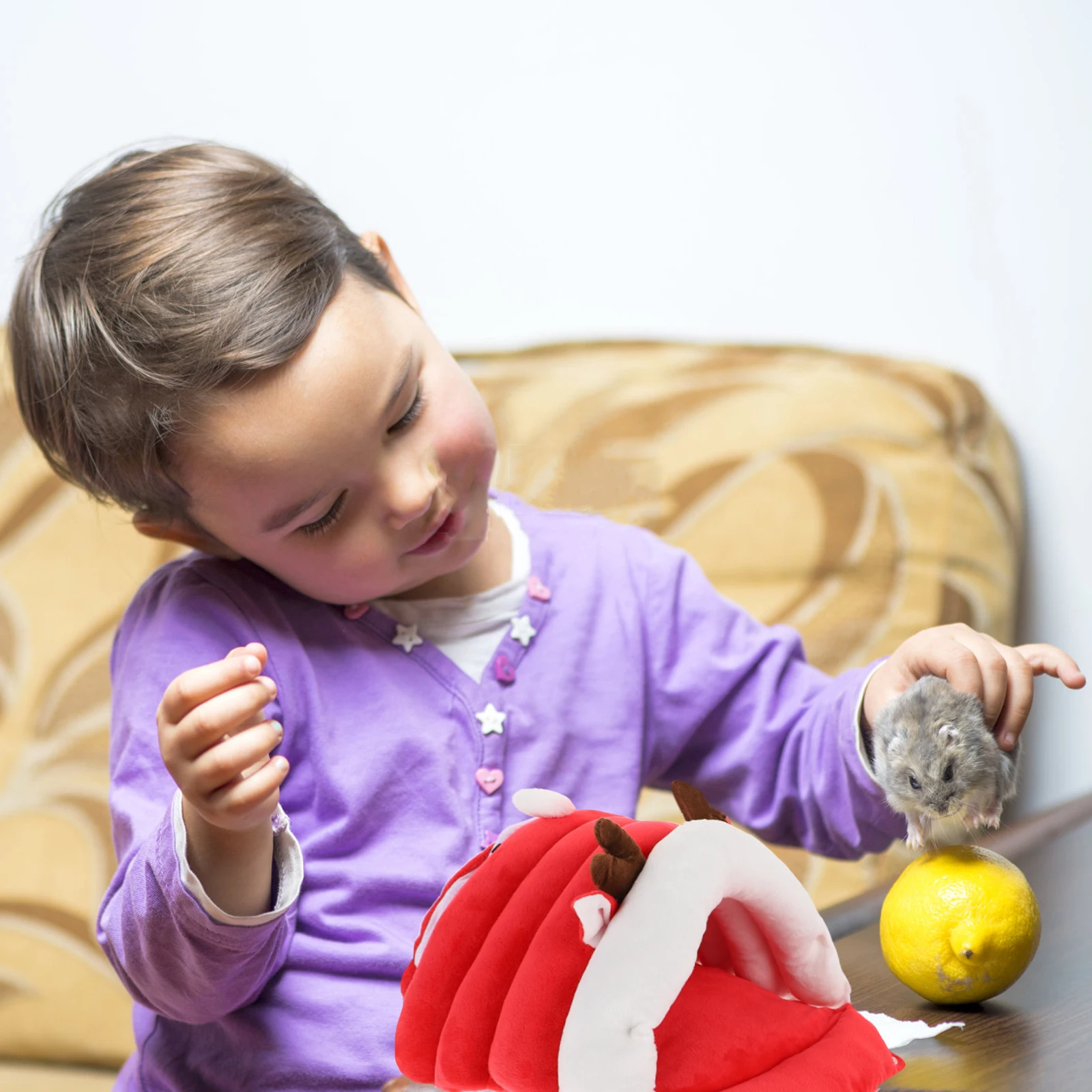 

Mini Hedgehog Hamster Warm Nest Small Animals Sleeping Comfortable Pet Bed for Couch Car Travel Winter Warm Resting Nest