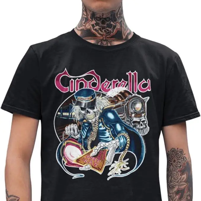American Rock Band Cinderella (The Fairy Tale Band) Released The RockT-Shirt Tee in The 1980s. This Is A Vintage T-shirt.