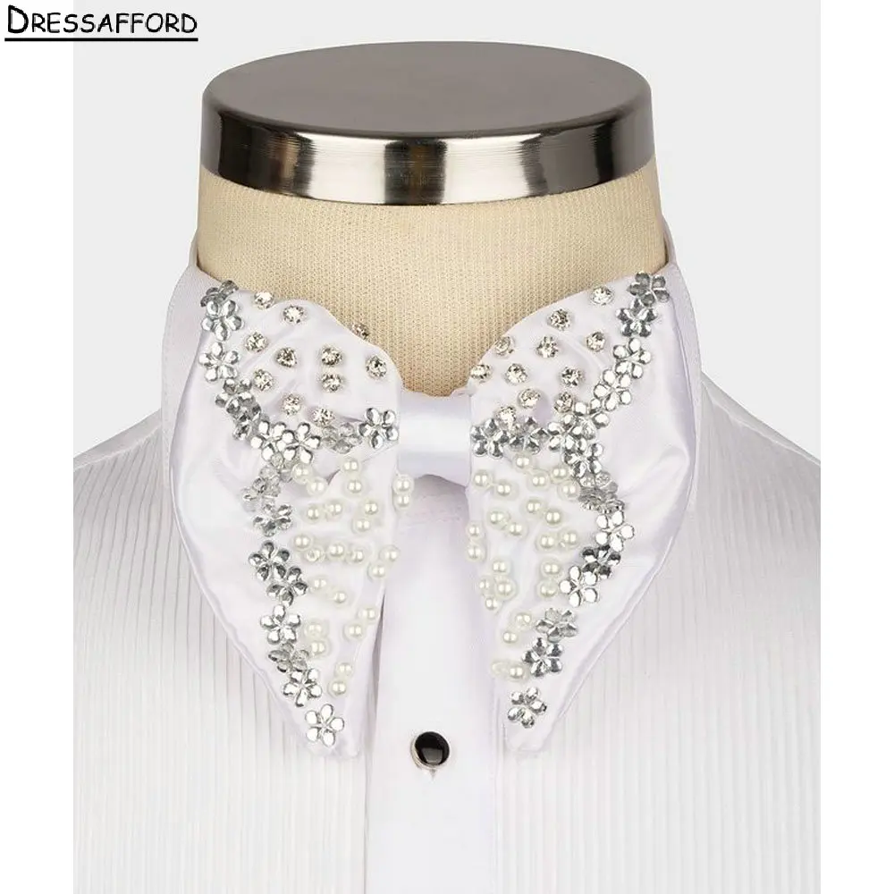 

Luxury Beading Crystal Groom Bow Tie For Wedding