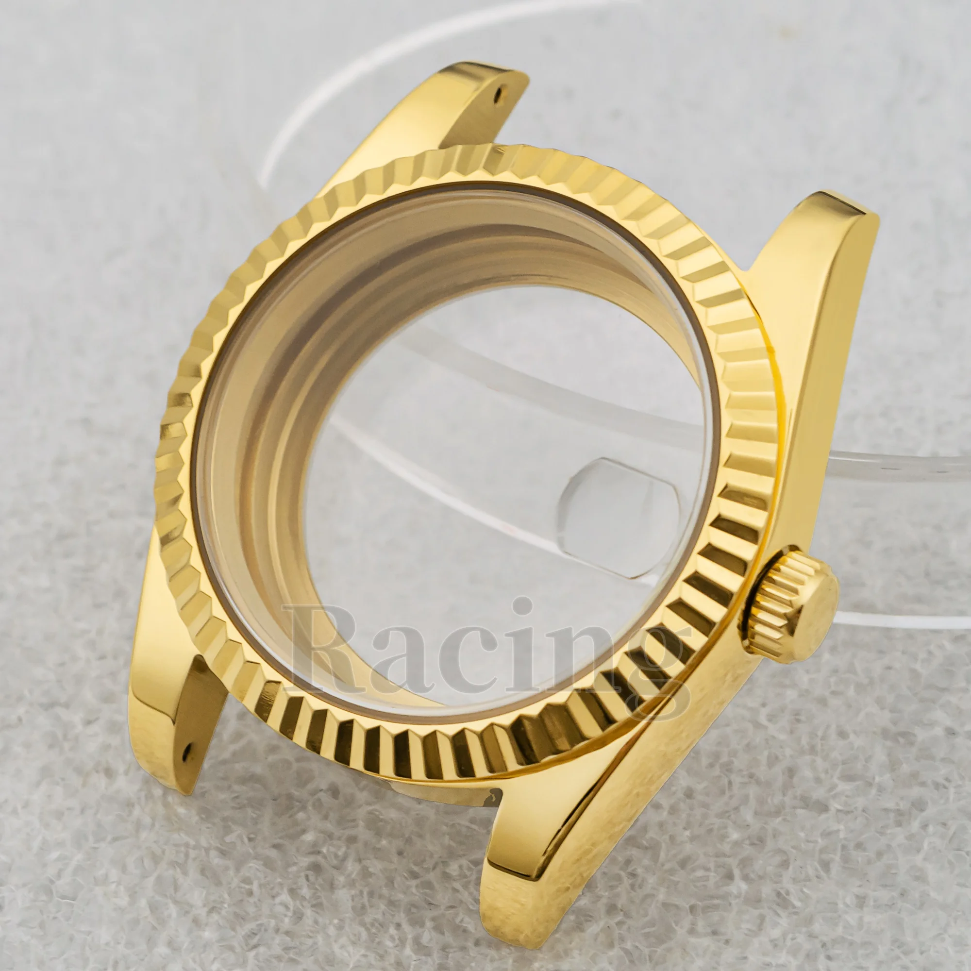 36/39mm Watch Case for Datejust Silver Black Rose Gold Stainless Steel Sapphire Crystal Case for NH34/35/36 Movement Watch Parts