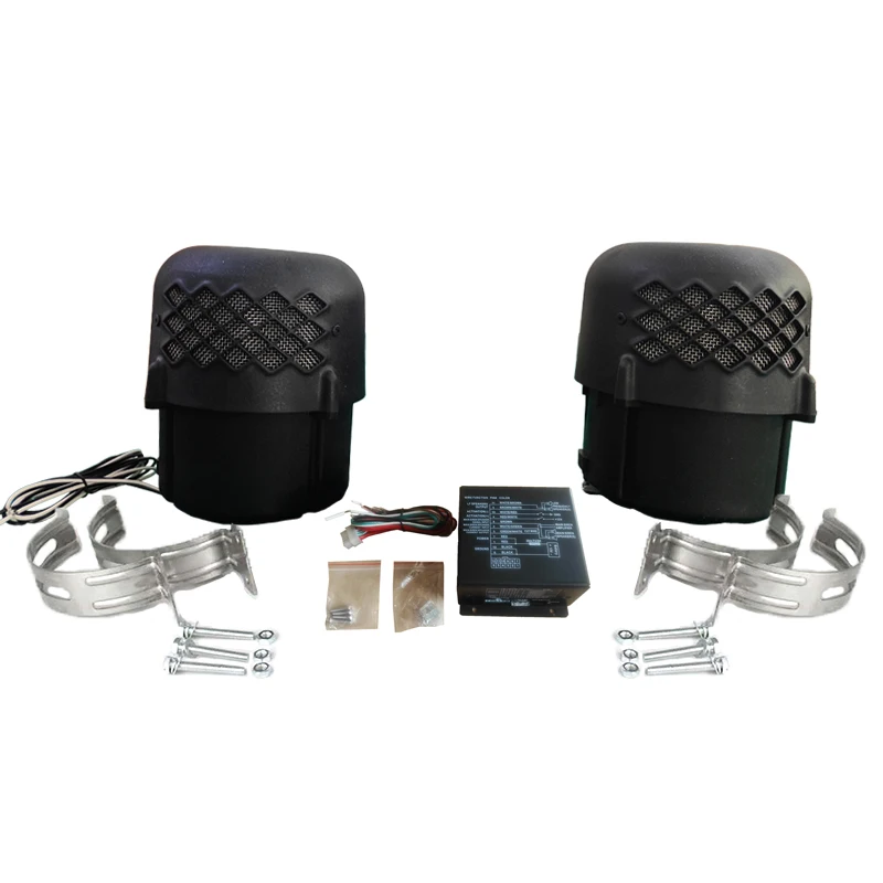 2025 100W Multi-Tone Two-Speaker Horn Alarm Siren Amplifier Low Frequency Woofer Speaker in stock